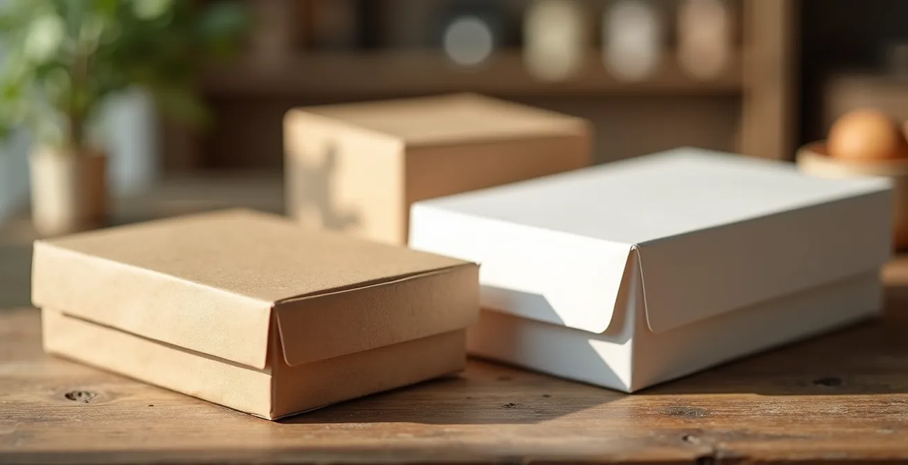 Boîtes pâtissières élégantes avec revêtement anti-graisse sur une table de mariage